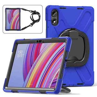 For Xiaomi Redmi Pad Pro 12.1 Silicone Hybrid PC Tablet Case with Holder & Shoulder Strap(Blue)