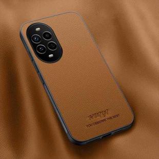 For Huawei nova 13 Pro HUIYI Leather Magnetic Phone Case(Brown)