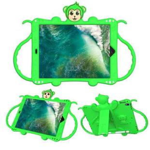 For iPad Pro 10.5 Cartoon Monkey Kids Tablet Shockproof EVA Protective Case with Holder & Shoulder Strap & Handle(Green)