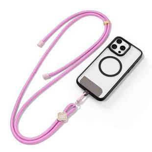 DUX DUCIS Garden Series Begonia Pattern Adjustable Crossbody Phone Lanyard(Pink)