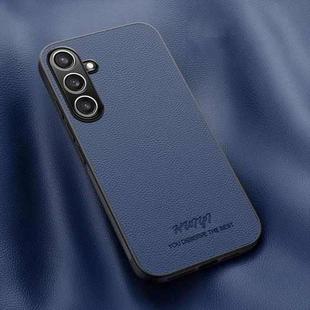 For Samsung Galaxy S24 FE 5G HUIYI Leather Magnetic Phone Case(Blue)