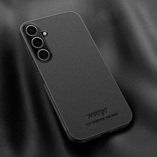 For Samsung Galaxy S25 5G HUIYI Leather Magnetic Phone Case(Black)