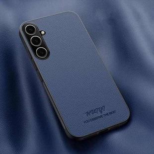 For Samsung Galaxy S25+ 5G HUIYI Leather Magnetic Phone Case(Blue)