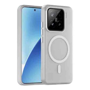 For Xiaomi 15 MagSafe Frosted Translucent TPU + PC Full Coverage Phone Case(White)