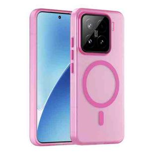 For Xiaomi 15 MagSafe Frosted Translucent TPU + PC Full Coverage Phone Case(Pink)