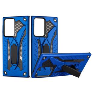 For Samsung Galaxy Note20 Ultra Shockproof TPU + PC Protective Case with Holder(Blue)