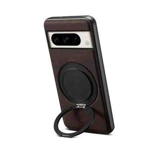 For Google Pixel 8 Pro Denior A14 Skin Feel Rotating Holder MagSafe Phone Case(Brown)