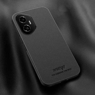 For Honor 300 HUIYI Leather Magnetic Phone Case(Black)