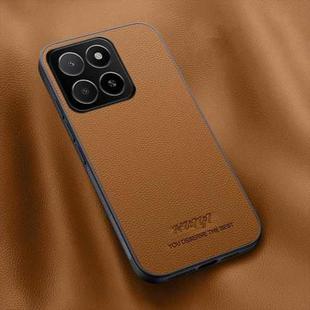 For Honor X5b HUIYI Leather Magnetic Phone Case(Brown)