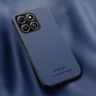 For Honor X6b HUIYI Leather Magnetic Phone Case(Blue)