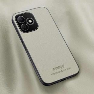 For Honor X60i HUIYI Leather Magnetic Phone Case(White)