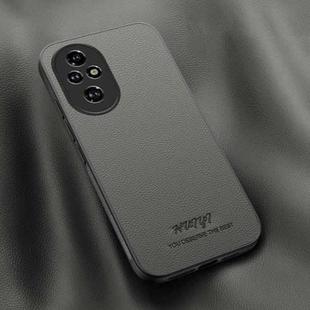 For Honor 200 Pro HUIYI Leather Magnetic Phone Case(Grey)