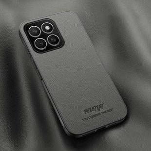 For Honor X8c 4G HUIYI Leather Magnetic Phone Case(Grey)