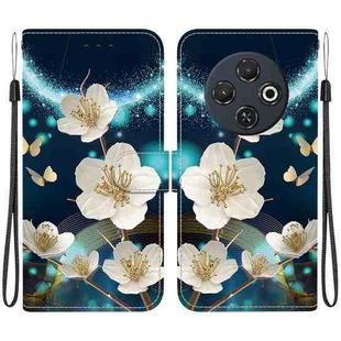 For Tecno Spark 30C Crystal Texture Colored Drawing Leather Phone Case(Magnolia)