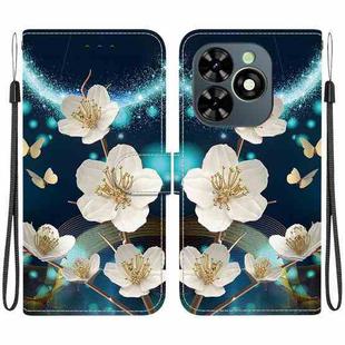 For Tecno Spark GO 2024 / 20C / Pop 8 Crystal Texture Colored Drawing Leather Phone Case(Magnolia)