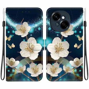 For Tecno Spark GO 1 / Pop 9 Pro Crystal Texture Colored Drawing Leather Phone Case(Magnolia)