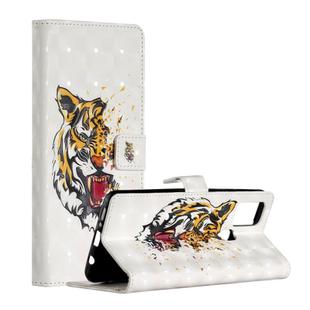 For Samsung Galaxy A21s 3D Painted Pattern Horizontal Flip Leather Case with Holder & Card Slots & Photo Frame & Wallet(Tiger)