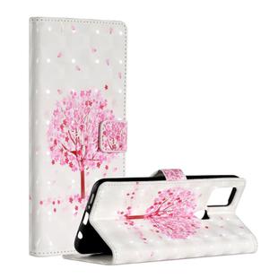 For Samsung Galaxy A21s 3D Painted Pattern Horizontal Flip Leather Case with Holder & Card Slots & Photo Frame & Wallet(Pink Tree)