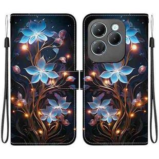 For Infinix Hot 40 / 40 Pro Crystal Texture Colored Drawing Leather Phone Case(Little Lantern Flower)