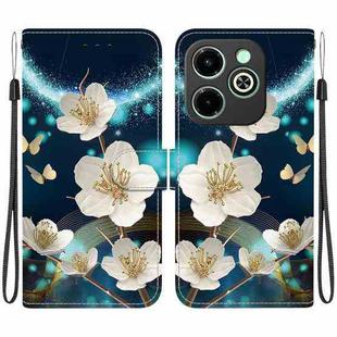 For Infinix Smart 8 / HD / Hot 40i Crystal Texture Colored Drawing Leather Phone Case(Magnolia)