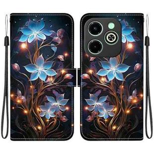 For Infinix Smart 8 / HD / Hot 40i Crystal Texture Colored Drawing Leather Phone Case(Little Lantern Flower)