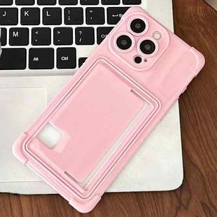 For iPhone 12 Pro Macaron Color Side Card Slot TPU Phone Case(Pink)