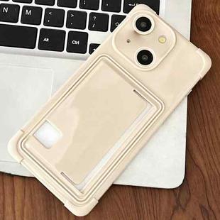 For iPhone 13 Macaron Color Side Card Slot TPU Phone Case(White)