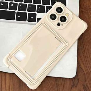 For iPhone 14 Pro Macaron Color Side Card Slot TPU Phone Case(White)