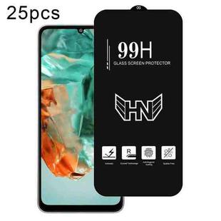 For Samsung Galaxy M05 25pcs High Aluminum Large Arc Full Screen Tempered Glass Film