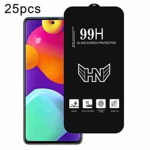 For Samsung Galaxy M62 25pcs High Aluminum Large Arc Full Screen Tempered Glass Film