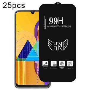 For Samsung Galaxy M30s 25pcs High Aluminum Large Arc Full Screen Tempered Glass Film