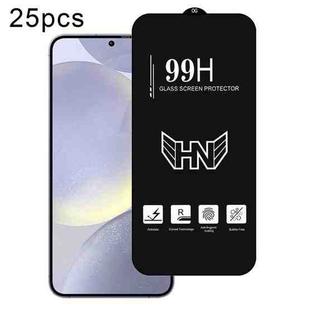 For Samsung Galaxy S24+ 5G 25pcs 0.18mm High Aluminum Large Arc Full Screen Tempered Glass Film, Support Fingerprint Unlocking