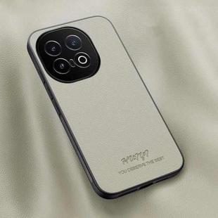 For vivo iQOO 13 HUIYI Leather Magnetic Phone Case(White)