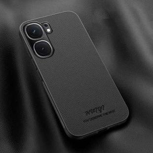 For vivo iQOO Neo9 HUIYI Leather Magnetic Phone Case(Black)