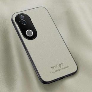 For vivo S20 HUIYI Leather Magnetic Phone Case(White)