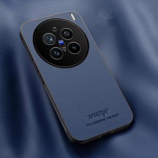 For vivo X200 Pro HUIYI Leather Magnetic Phone Case(Blue)