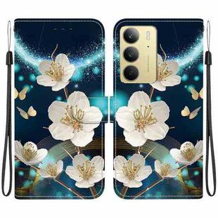 For Realme C75 Crystal Texture Colored Drawing Leather Phone Case(Magnolia)