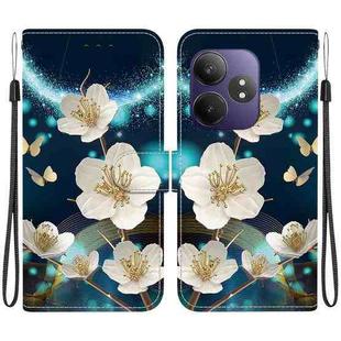 For Realme GT Neo6 SE / GT 6T Crystal Texture Colored Drawing Leather Phone Case(Magnolia)