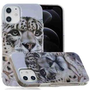 For iPhone 12 / 12 Pro Painted Pattern TPU Protective Case(Leopard Head)