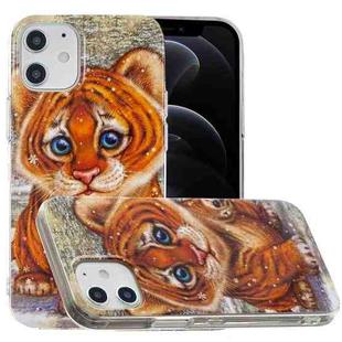 For iPhone 12 / 12 Pro Painted Pattern TPU Protective Case(Tiger)