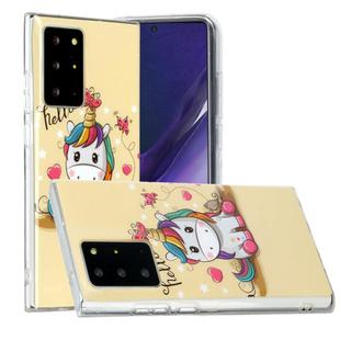 For Samsung Galaxy Note20 Ultra Painted Pattern TPU Protective Case(Unicorn)
