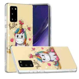 For Samsung Galaxy Note20 Painted Pattern TPU Protective Case(Unicorn)