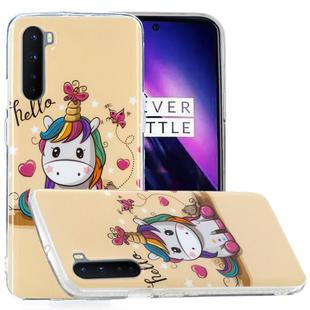 For OnePlus Nord Painted Pattern TPU Protective Case(Unicorn)
