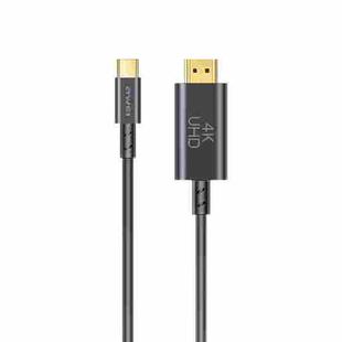 awei CL-212T USB-C / Type-C to HDMI 4K 30Hz HD Adapter Cable, Length:1.8m(Black)