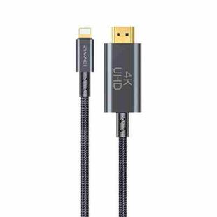 awei CL-213L 8 Pin to HDMI 1080P HD Adapter Cable, Length:1.8m(Black)