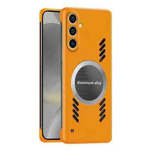For Samsung Galaxy S24+ 5G All-inclusive Lens Frameless Graphene Cooling Phone Case(Orange)
