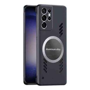 For Samsung Galaxy S23 Ultra 5G All-inclusive Lens Frameless Graphene Cooling Phone Case(Black)