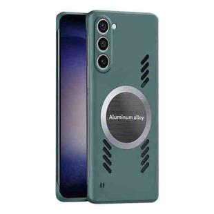 For Samsung Galaxy S23+ 5G All-inclusive Lens Frameless Graphene Cooling Phone Case(Navy Blue)