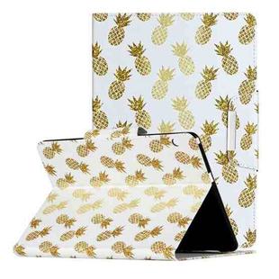 For Huawei MediaPad T3 10 Painted Pattern Horizontal Flip Leather Case with Holder(Pineapple)