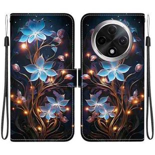 For OPPO A3 Pro 5G / K12X 5G Crystal Texture Colored Drawing Leather Phone Case(Little Lantern Flower)